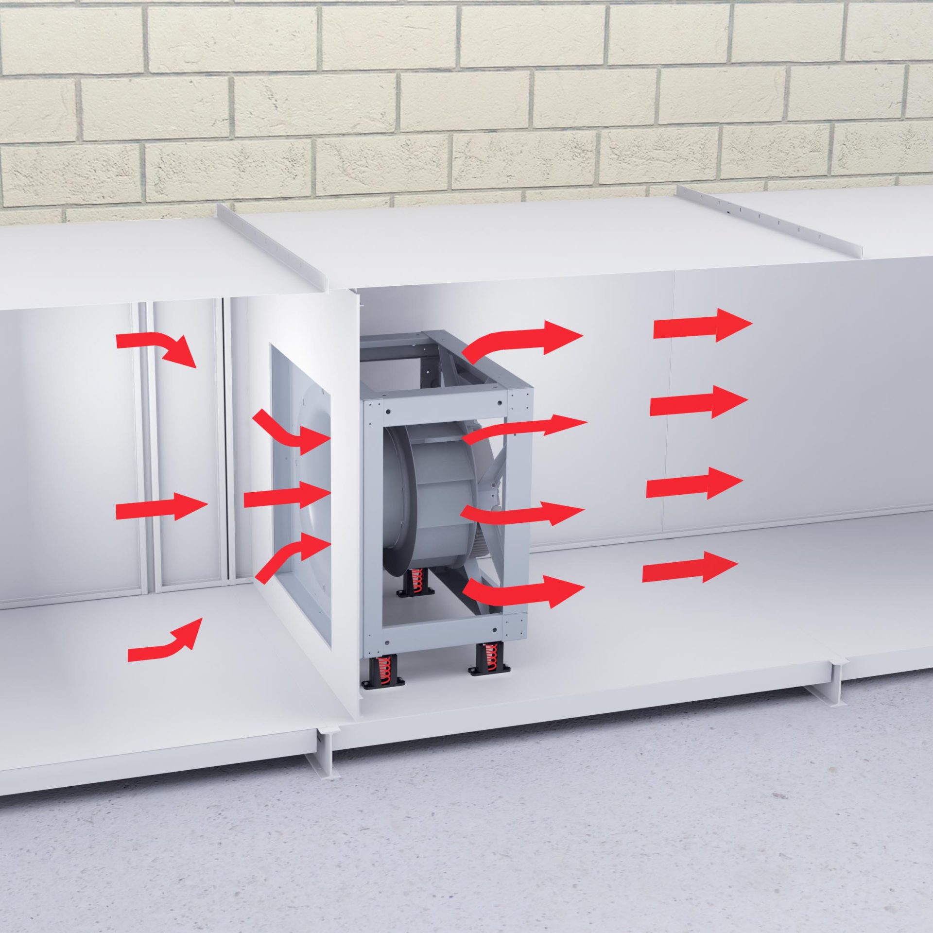 Plenum Fans Commercial Plenum ESeries Fans Aero Acoustic Diffuser Modular Plenum Fans